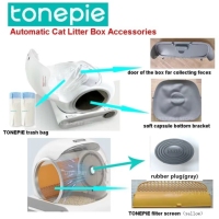 TONEPIE Automatic Cat Litter Box Accessories Bin Door Bottom Capsule Ventilation Screen Filter Mesh for Pet Toilet Replacement