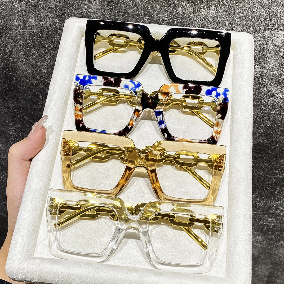 Women'S Fashion Glasses Non Prescription - 12-Piece Set of Women's Plastic Square
