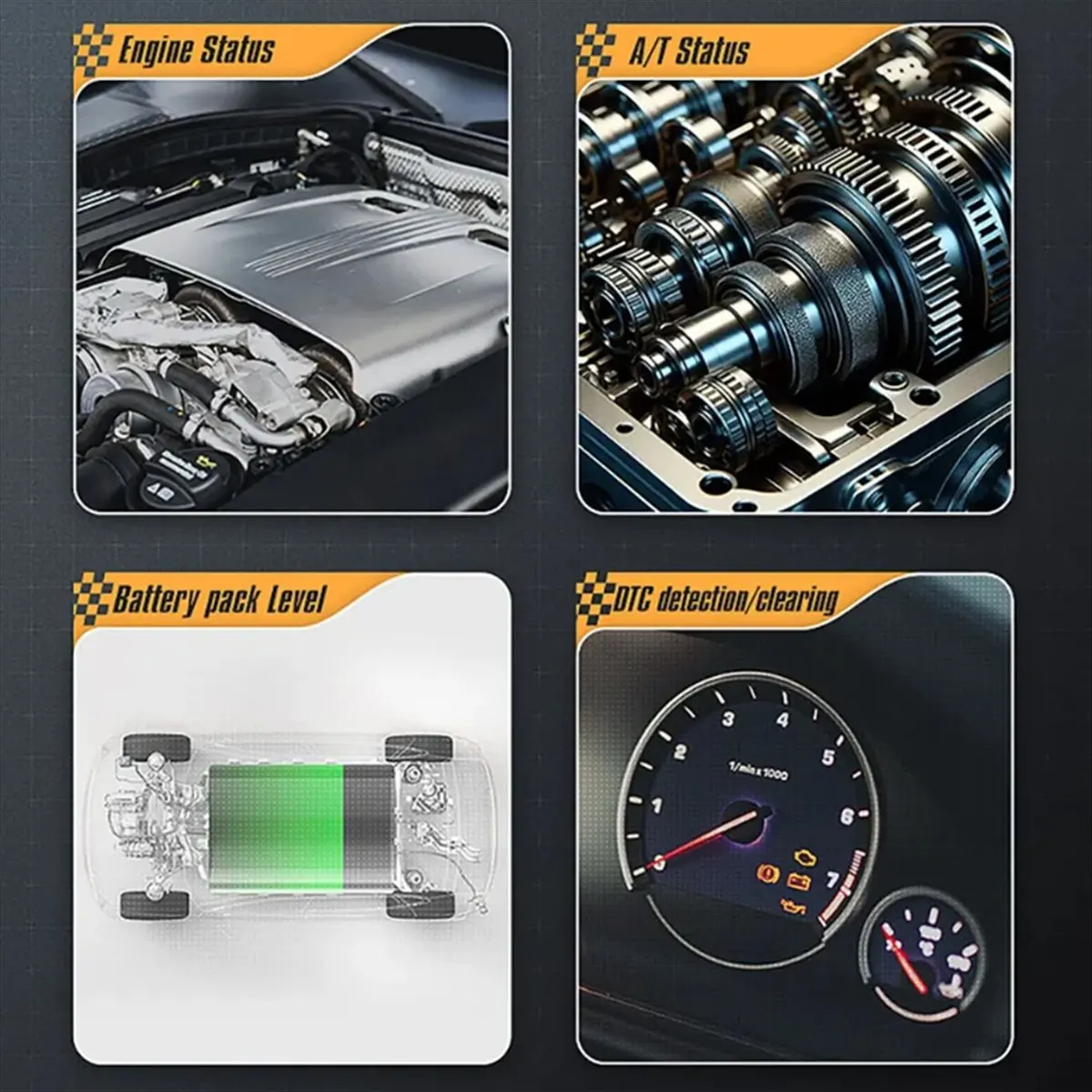 A40I New OBD+GPS Speedometer Car Head-Up Display HUD Overspeed Alarm Water Temp Tachometer LCD Display Oil Temperature Gauge