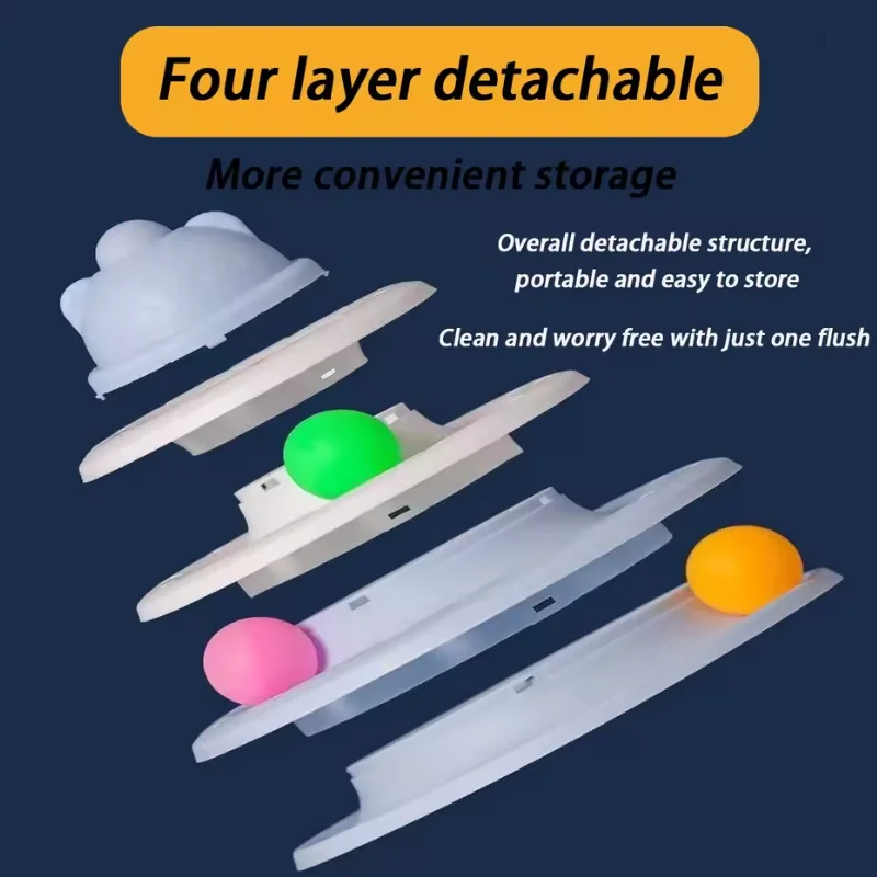 ​4 Level Interactive Cat Toy Ball Tower with Turntable Roller Track Intelligence Training Puzzle Game for Indoor Kitties Toys