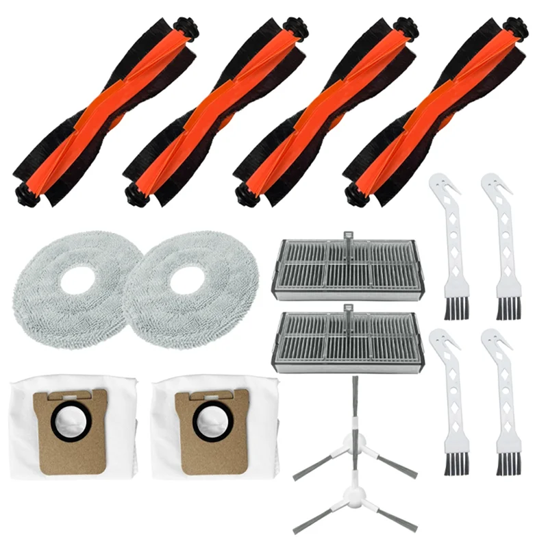 BAAM-Para xiaomi m30s robô aspirador de pó escova principal, escova lateral filtro núcleo pano saco pó acessórios escova