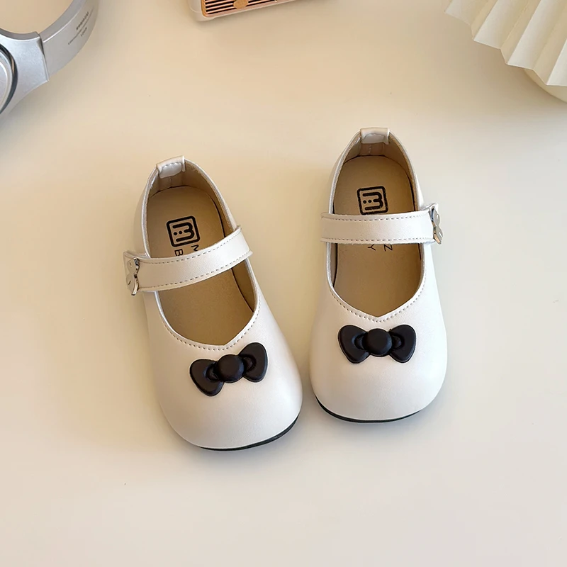 ربيع الخريف الأطفال أطفال القوس الأميرة أحذية طفل الفتيات أحذية من الجلد عدم الانزلاق لينة وحيد مريحة الأطفال حذاء كاجوال