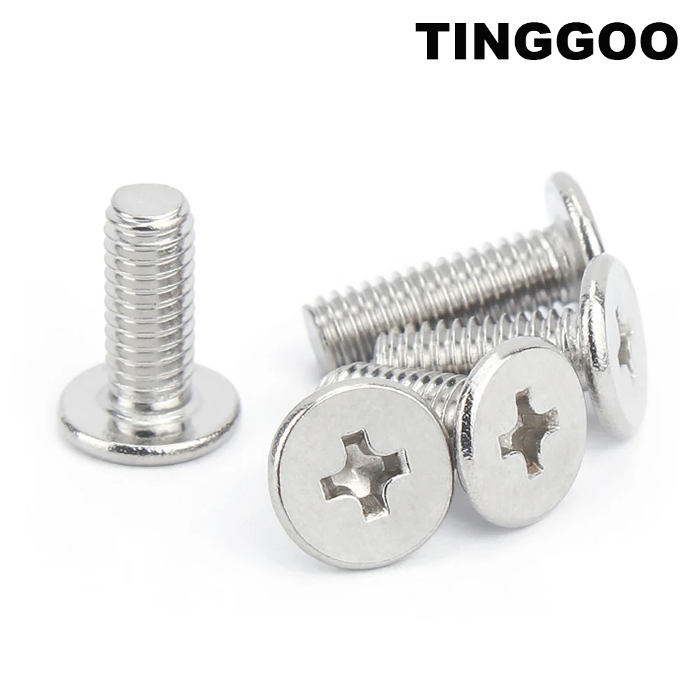 5/25pcs CM M1.4 M1.6 M2 M2.5 M3 M4 M5 M6 M8 304 Stainless Steel Cross Phillips Ultra Thin Ultrathin Flat Wafer Head Screw Bolt