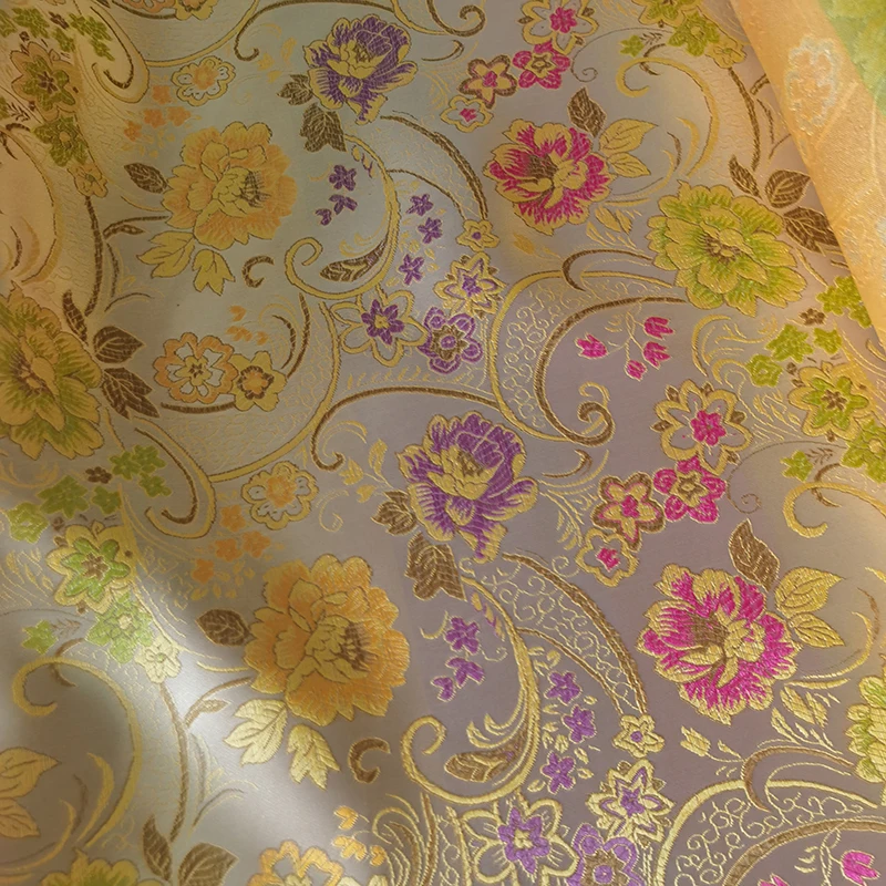 New Damask Yard Dyed Jacquard Tapestry Satin Brocade Fabric for Dress Cushion Cover Curtain Patchwork Sewing Material