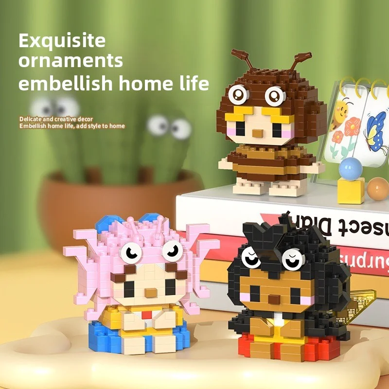 Conjunto de tijolos de animais, micro blocos de construção, brinquedo para crianças e adultos, bloco de construção de partículas, mini brinquedos, decoração, presentes para casa