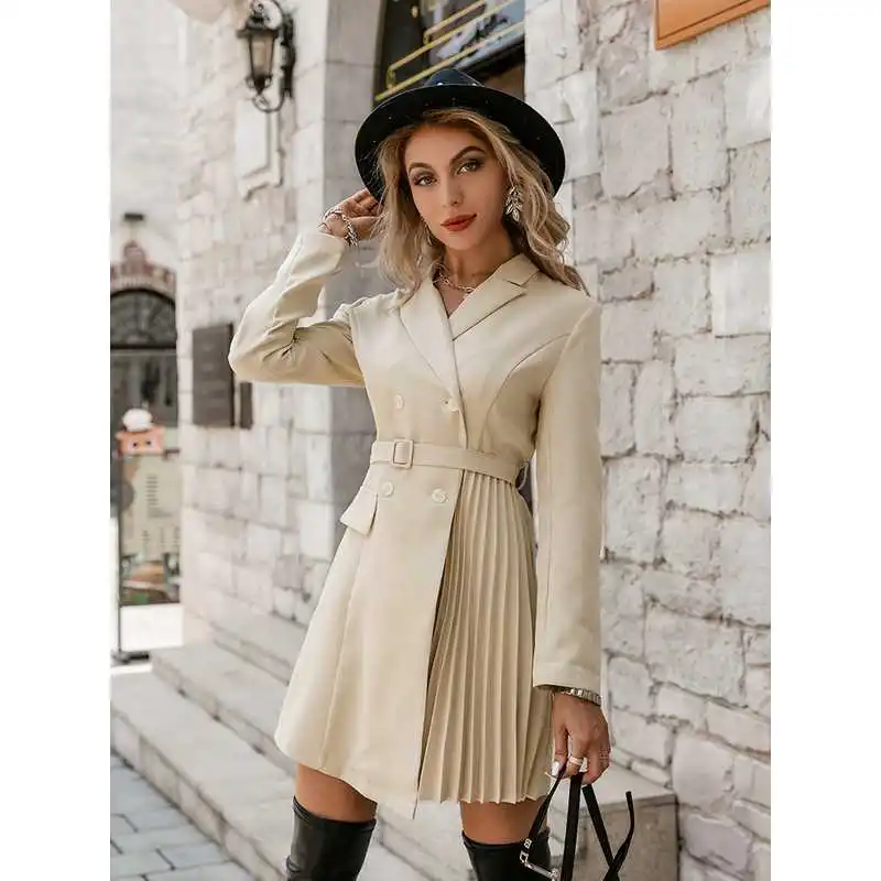 

Женское плиссированное платье Simp Aline с V-образным вырезом, пуговицами, прямым кроем, средней талией, из ПВХ-шелка, H-образного силуэта, с рукавами «летучая мышь»