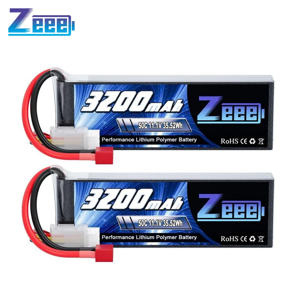 2 sztuki Zeee 3S 3200mAh 11.1V 50C bateria Lipo z wtyczką do ciężarówka Buggy samochodowego RC dron UAV części śmigłowca samolotu FPV