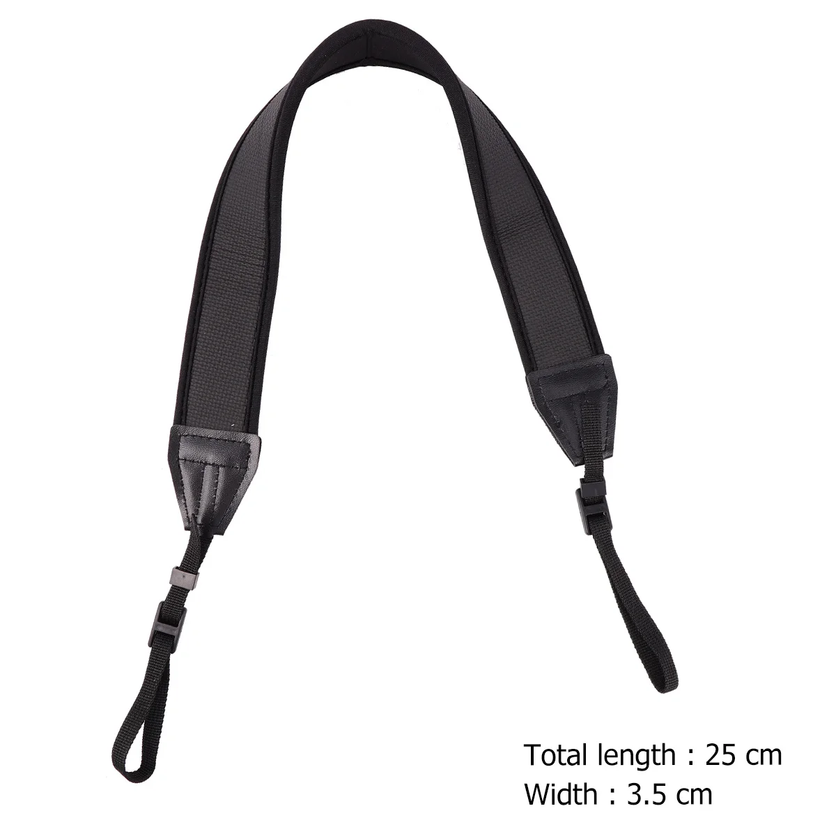 

Black Durable Elastic Waterproof Cotton Lanyard Universal Camera Shoulder Neck Lanyard Adjustable Length