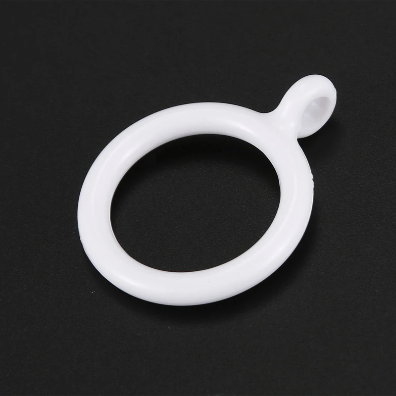 Inner Plastic Curtain Rings, branco, 60X, 25mm