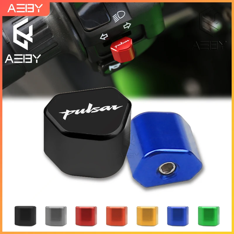 Botón de interruptor de señal de giro de motocicleta locomotora CNC, reemplazo decorativo para Bajaj Pulsar 200 AS RS NS, accesorios de interruptor de dirección