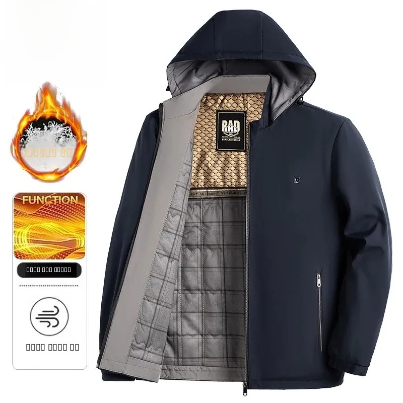 

Pierre Cardin Men's Winter Jaet Thiened Cotton Warmth Windproof Qui Heating Versatile Cotton Coat Stand Fit Casual S...