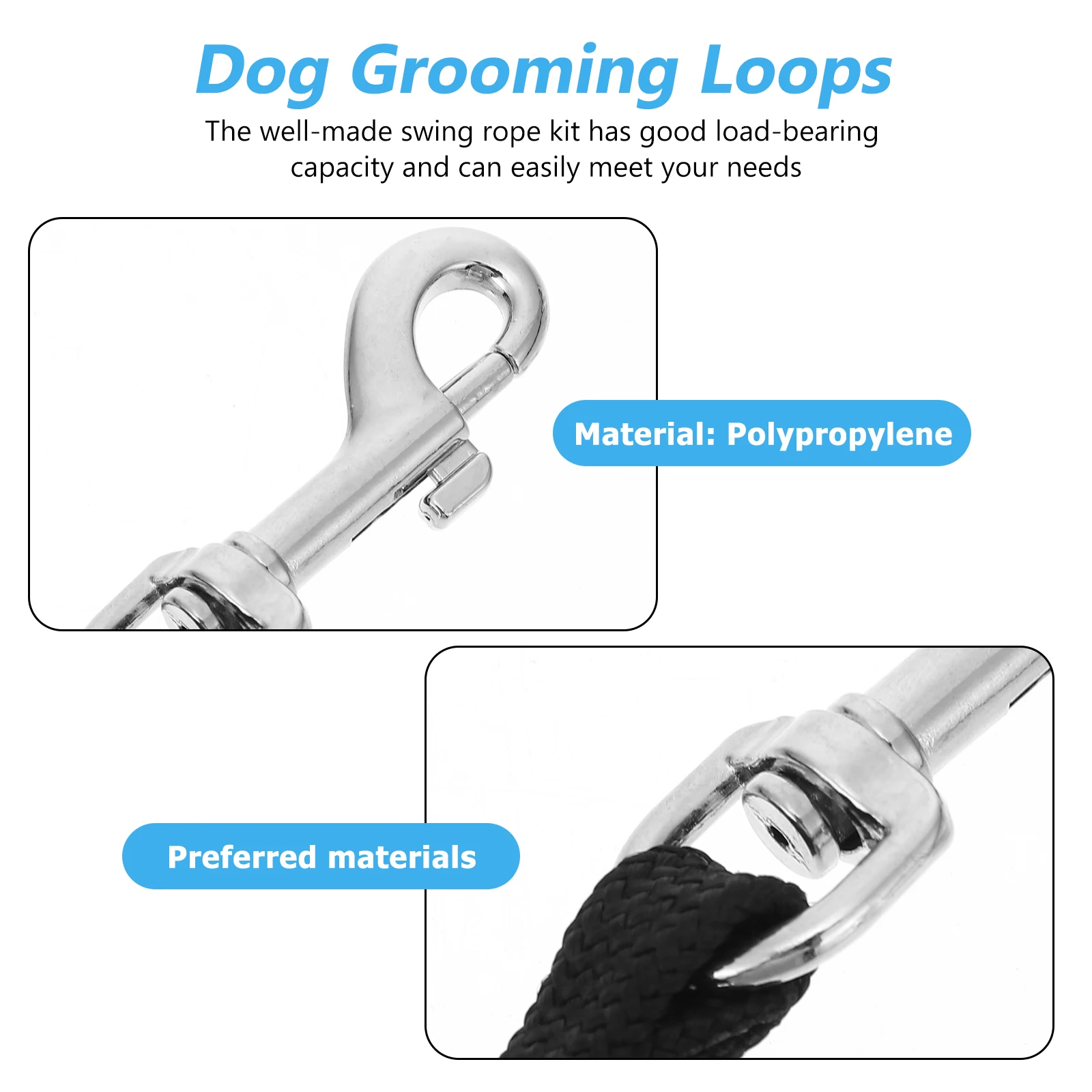 

2pcs Dog Bath Fixed Beauty Pet Supply Table Rope Adjustable Durable Safe Easy Pet Grooming Rope Use For Dog Cat