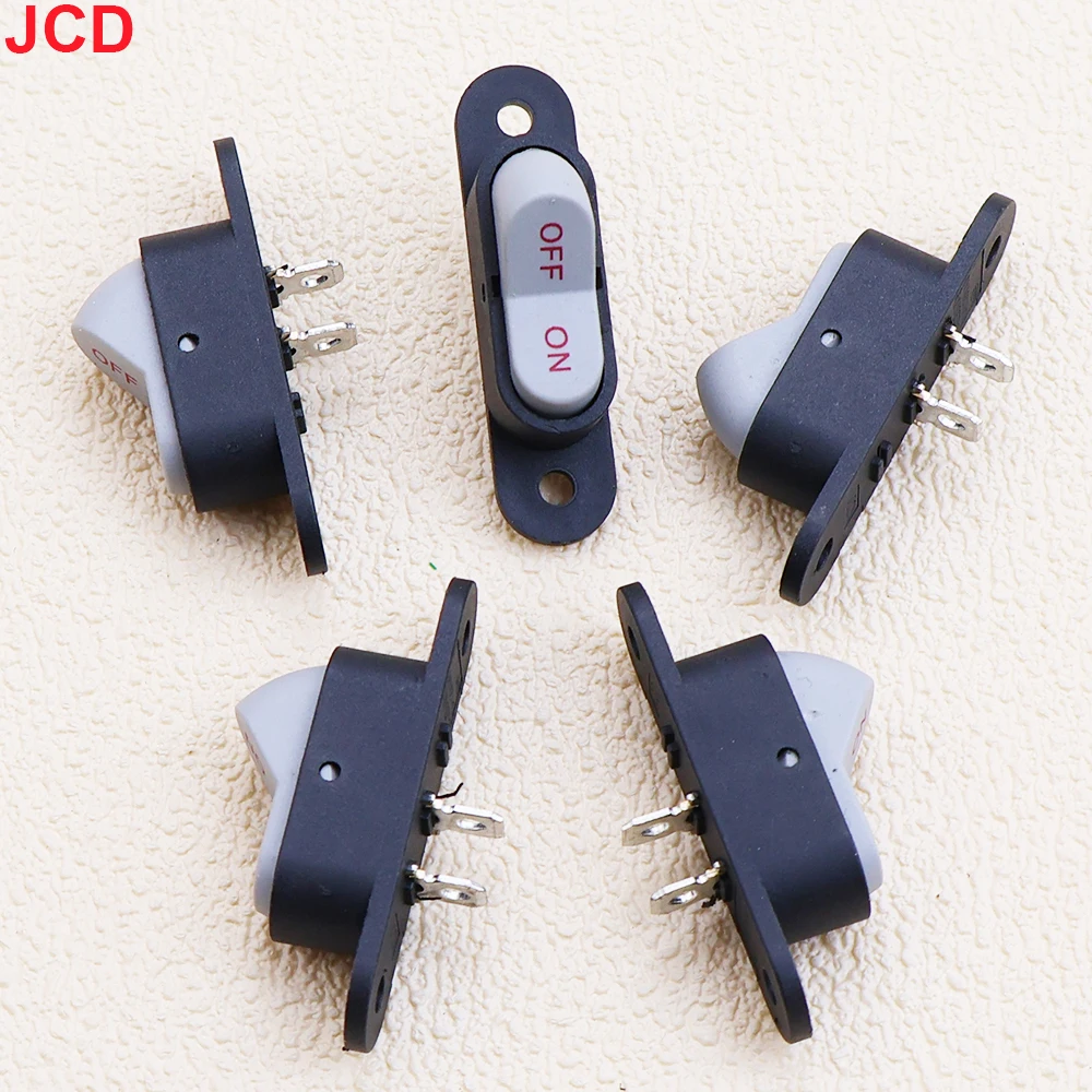 JCD 5pcs KCD1 Rocker Switch 6A 250V AC 2Pin OFF/ON Electric Rice Cooker Switch 10A 125V Used For Electric Frying Pans ﻿
