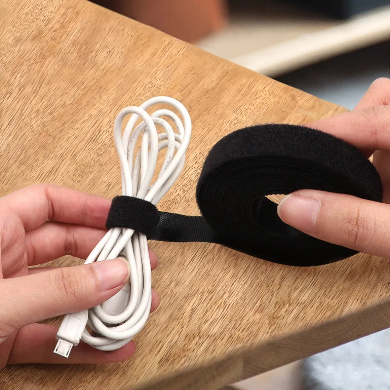 5M Solid Color Cable Ties Power Wire Loop Free Cut Nylon Reusable Cable Tie Storage Cable Management Straps