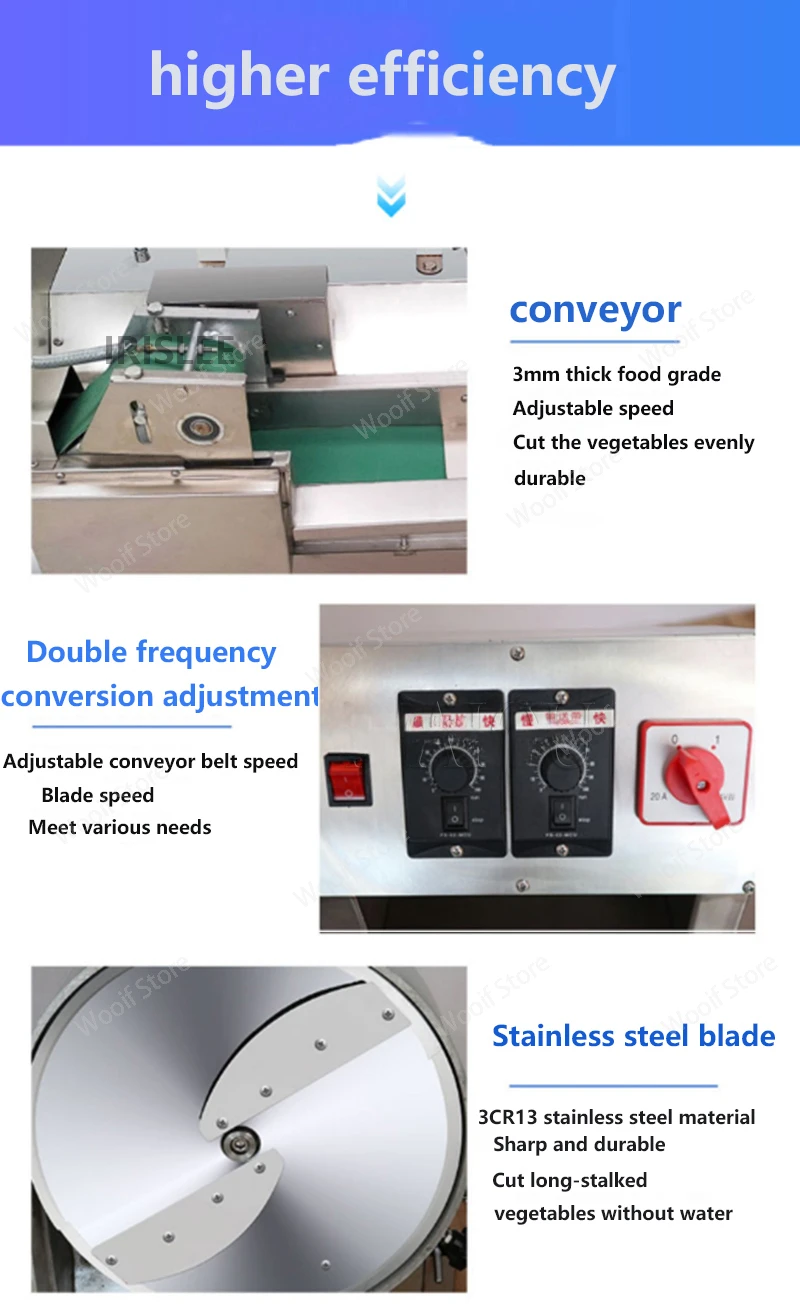 Affettatrice commerciale multifunzione Tagliatrice di verdure Trituratrice industriale Cavolo Carota Cipolla Frutta Verdura Taglierina