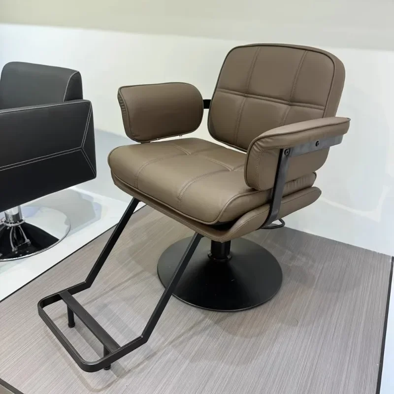 Hair Salon Barbershop Swivel Barber Chair Lift Perm Hair Dyeing Comfort Barber Chair Silla De Barbería Salon Furniture