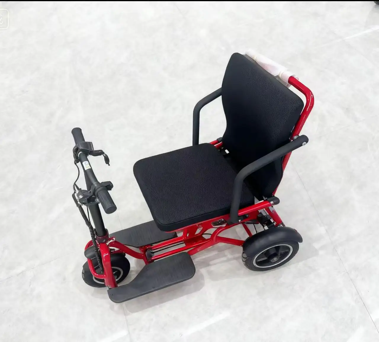 

Трехколесный складной электрический скутер Airo для пожилых людей, алюминиевый, 10-дюймовые колеса