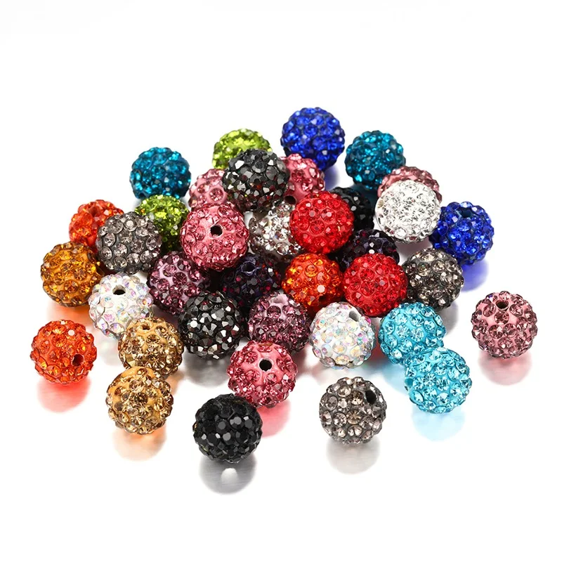 10mm 19 Kleuren Tsjechische Kristal Steentjes Pave Klei Ronde Discobal Losse Spacer Kralen Armband Ketting oorbel Maken 10 stks/partij