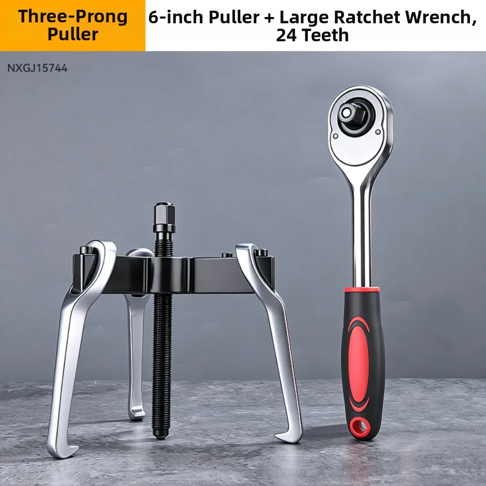3 Jaw Puller Industrial Bearing Removal Tool High Torque Chromium For Car Mechanic And Equipment Repair Jobs