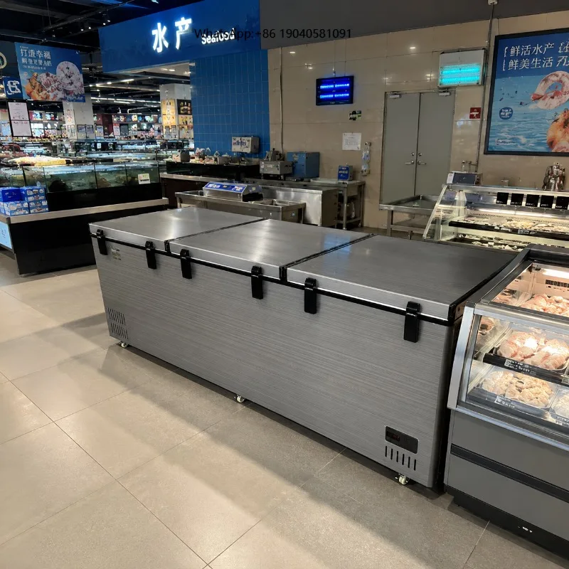 Commercial Chest Freezer Horizontal Refrigerator R290 Direct Cooling Digital Display for Catering