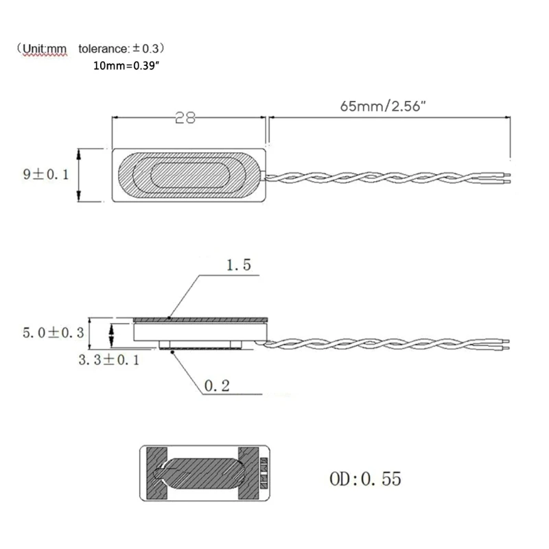 ลำโพงฮอร์นโน้ตบุ๊ค 8 โอห์ม 1 วัตต์ลำโพงสำหรับแล็ปท็อปโฮมเธียเตอร์ DIY