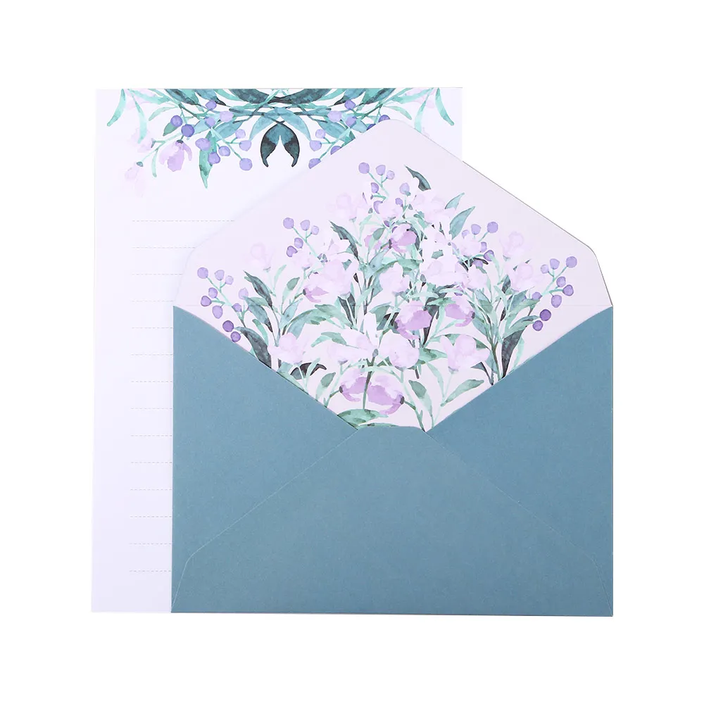 

Stationery Office Letter Pad Wedding Invitation Gift Writing Paper Flowers Envelope Letter Paper Greeting Card