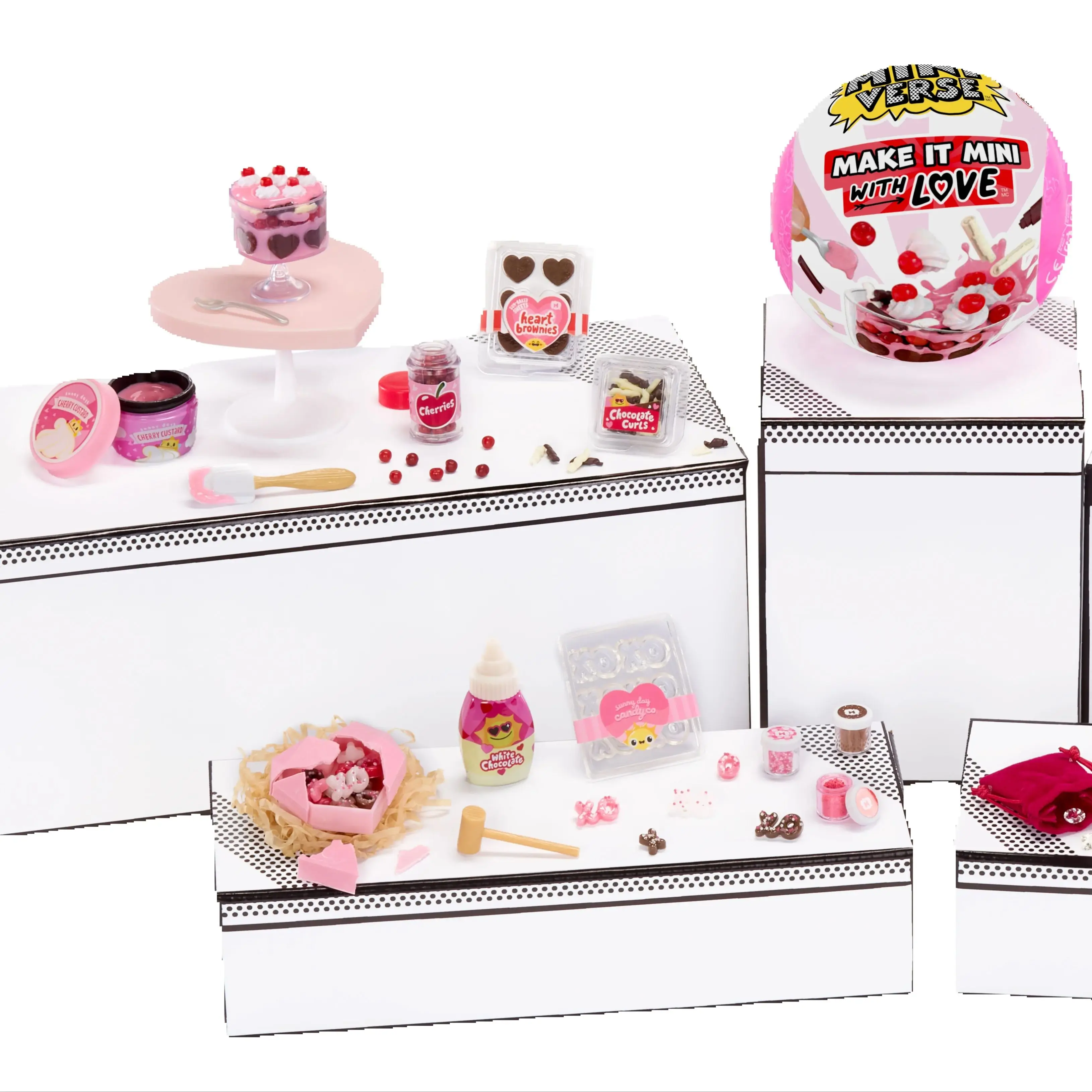 

MGA New Miniverse Valentine's Day Limited Blind Ball DIY Concentrated Love Dessert Mini Ball Mystery Box Cute Gift for Girls