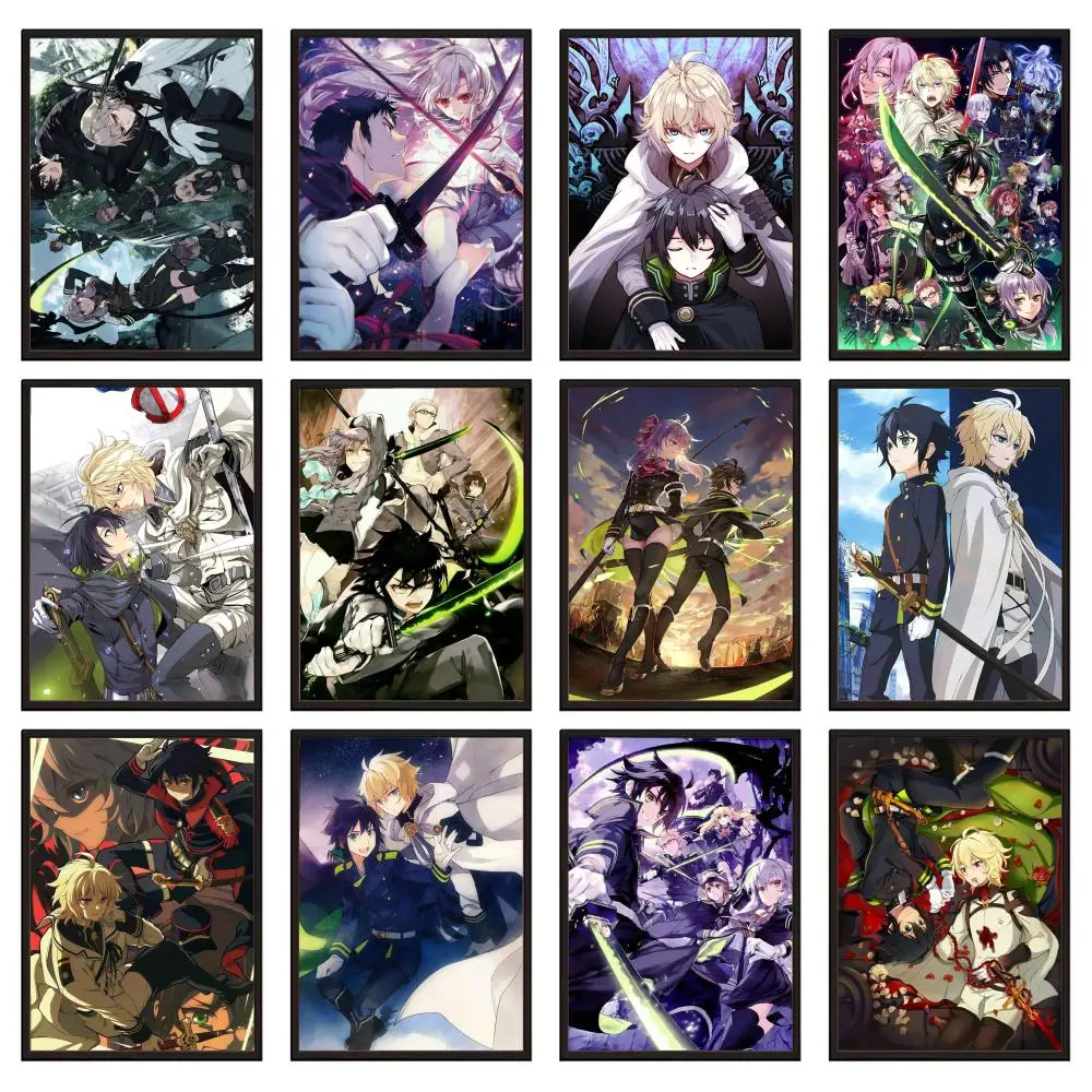 Cool anime Seraph of the End Poster For Office Bedroom Coffee Home Decor Durable Waterproof Aesthetic Stickers Wall Art HD
