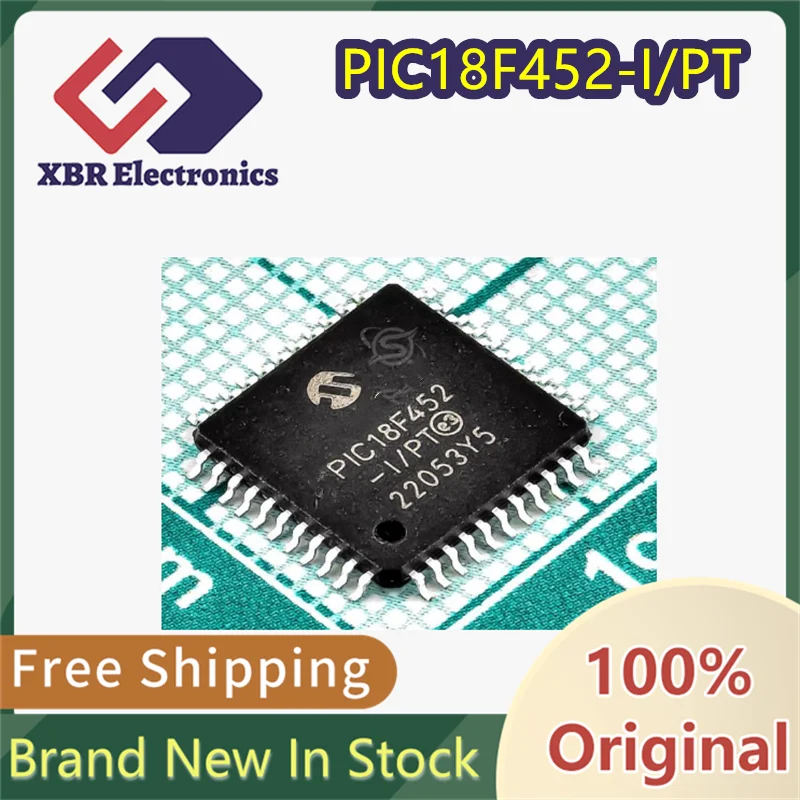 (5/30 pieces) PIC18F452-I/PT  PIC18F452 TQFP44 MCU Microcontroller Chip  Brand New Genuine Original  In Stock
