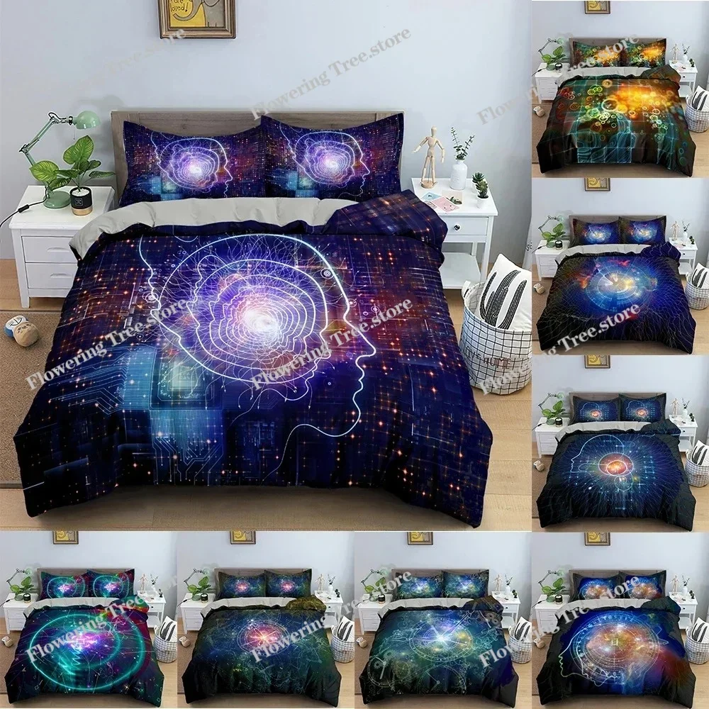 

Galaxy Bedding Set Science Fiction Pattern Duvet Cover Print Comforter Covers Twin King Size Quilt Cover With Pillowcase