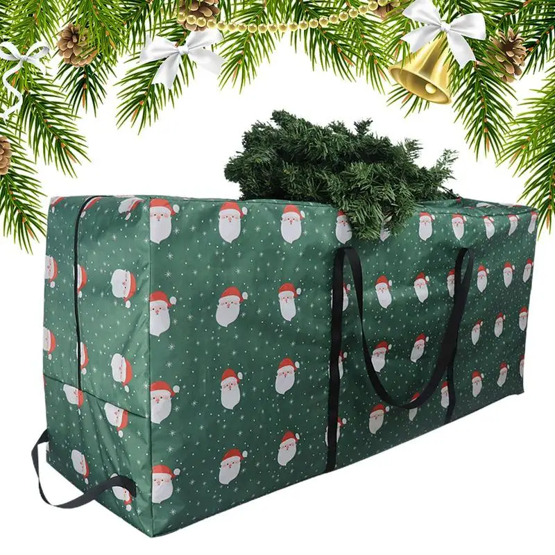 Large Christmas Tree Storage Bag Oxford Fabric With 4 Handles Waterproof Xmas Tree Storage Bags For Easy Carrying And Transport