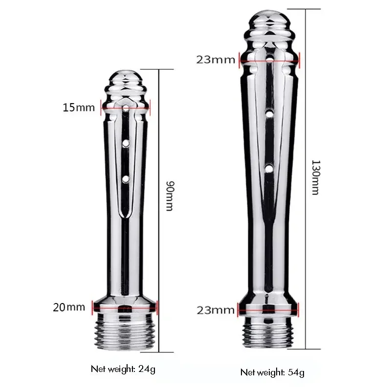 Shower Douche Enema, Aluminum Alloy Shower Bidet Vaginal Anal Colonic Nozzle Cleaner System for Men Women Cleaning,S,L анальный