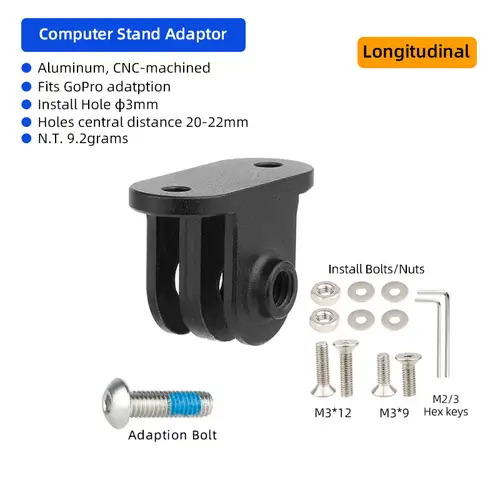 Aluminum Bicycle Computer Mount Adapter for Garmin Edge Bryton Compatible with Gopro Sport Action Camera MTB Road Parts - Image 8