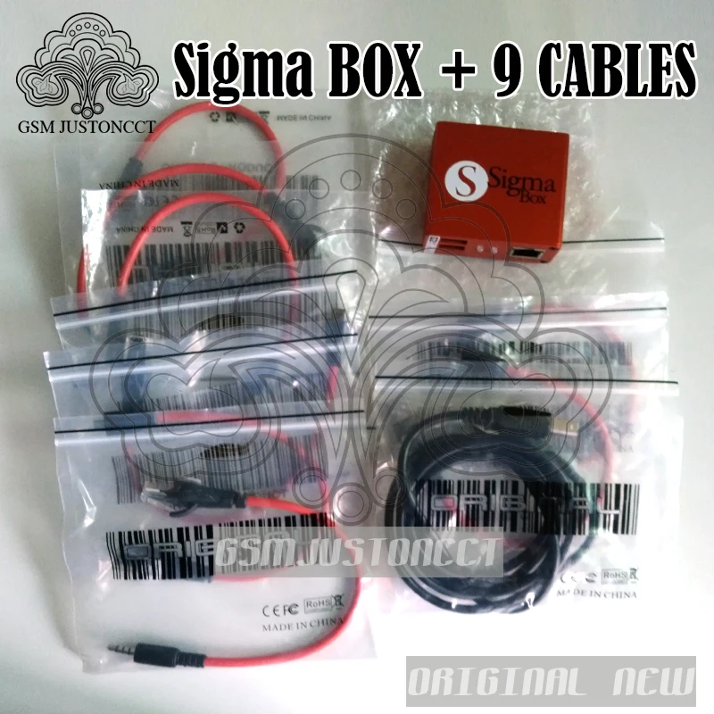 100% Original newest version sigma box with 9 cables with Pack 3 activation for MTK-based Motorola Alcatel Huawei ZTE Lenovo