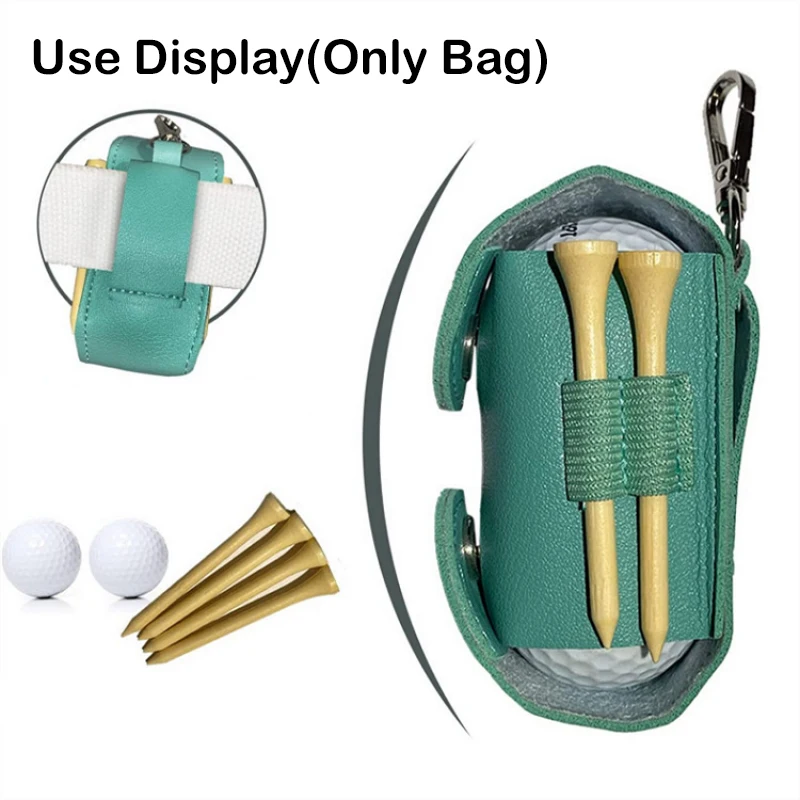 PU Leather Golf Bag Golf Waist Bag Outdoor Golf Storage Bag Golf Accessories Bag Portable Exercise Bag