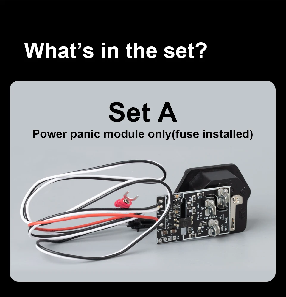 C Trianglelab ® Power Panic für Prusa I3 MK3 3D-Drucker-Kit, unterstützt Netzteil PSU – Detail 6