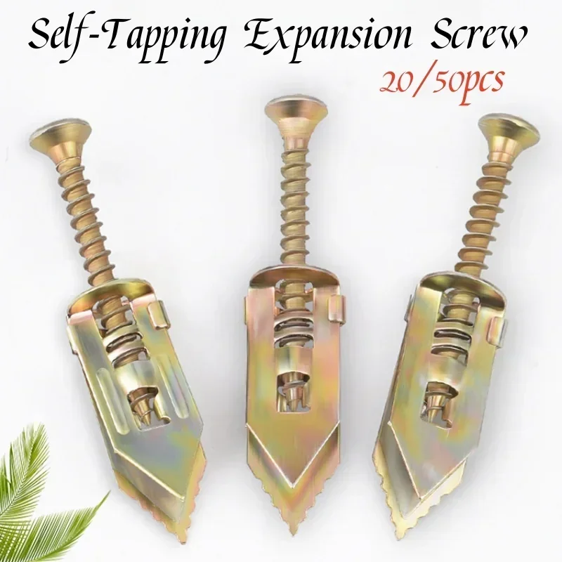 20/50 قطعة مجموعة مرساة الحوائط الجافة ذاتية التنصت-مسامير التوسع ومقابس التجويف للوحة الجبس المنزل لتقوم بها بنفسك مجموعة أدوات التثبيت