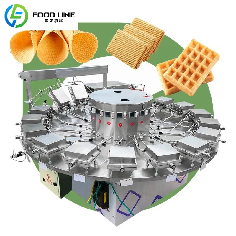 FOODLINE Egg Roll Making Machine Simple Maintenance Egg Roll Making Machine For Bakery Snack Processing Line