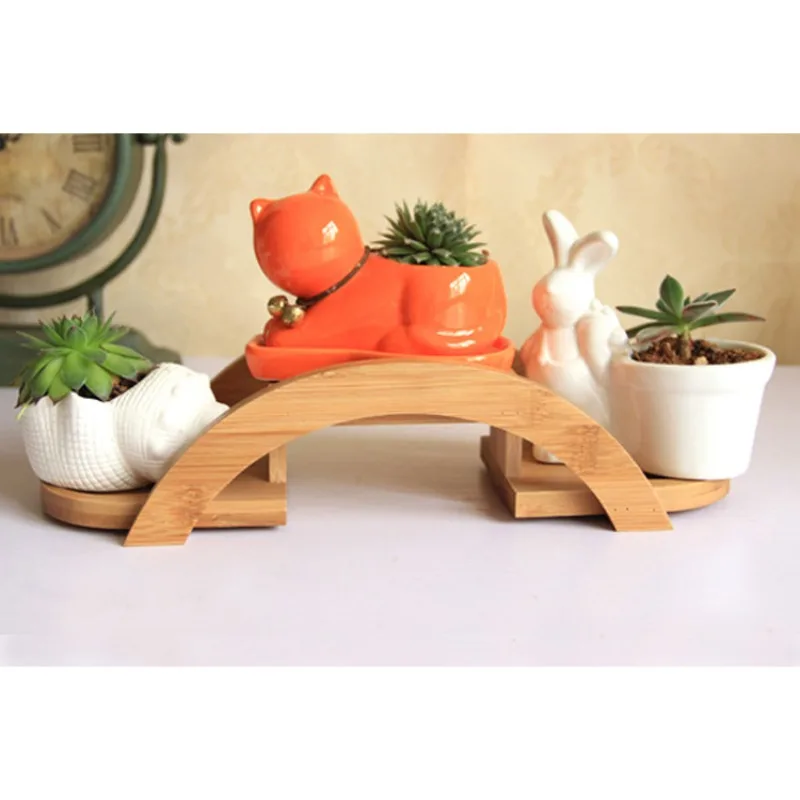 

Nordic flower stand desk flower stand small wood meat creative wood succulent flower stand multi-layer single