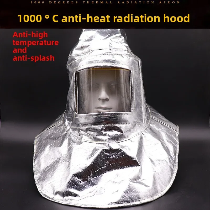 Fireproof and High Temperature Protective Mask Steel Mill Aluminum Factory 1000 Degrees Fire Shawl Cap Thermal Insulation
