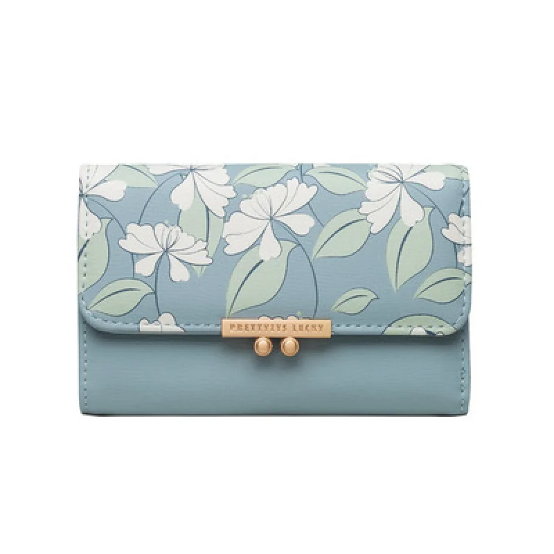 Trendy Mini Wallet Women's Short Tri-Fold Coin Purse Korean Style Cute Student Small Purse