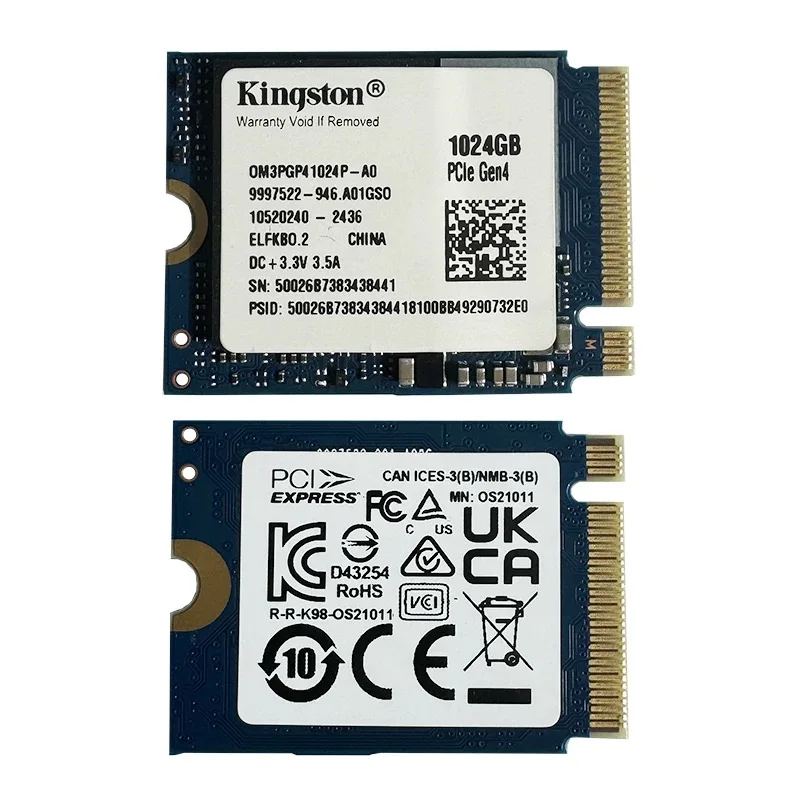 キングストン 1TB M.2 2230 PCIe Gen 4.0x4 NVMe SSD TLC NAND 内蔵ソリッドステートドライブノートブックゲームドライブスチームデッキ用