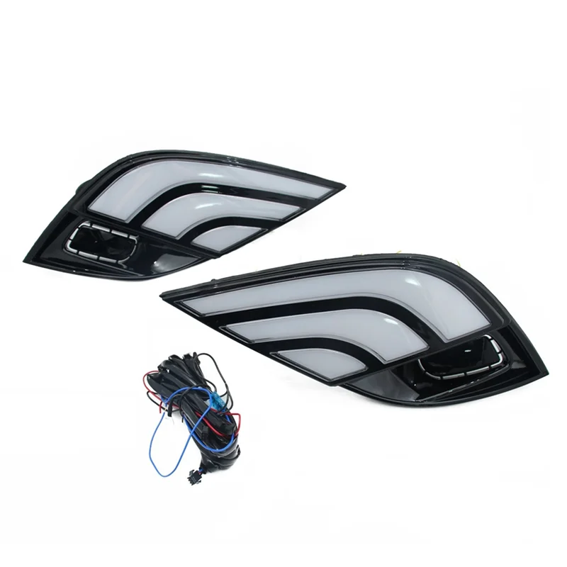 

LED Daytime Running Lights For Toyota Camry SE XSE 2018-2020 Fog Light DRL With Sequential Turn Signal