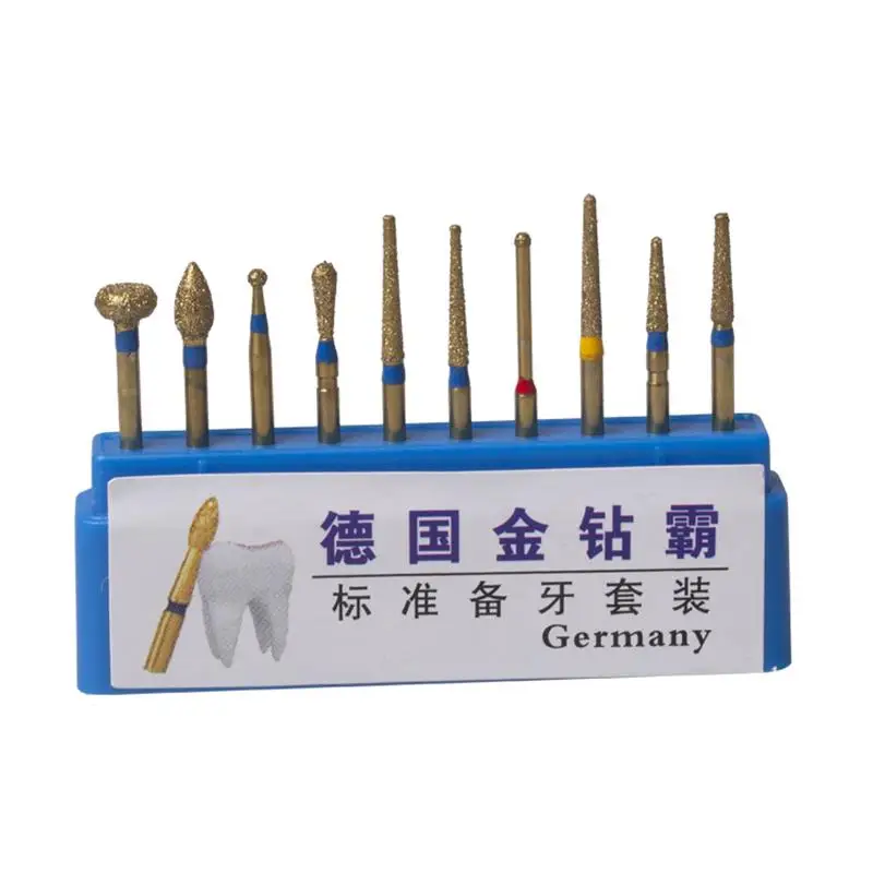 مجموعة إعداد طب الأسنان الألمانية القياسية للأسنان عالية السرعة إعداد الخزف المحمول سيارة إبرة مثقاب الذهب الماس با 10 Pa #1