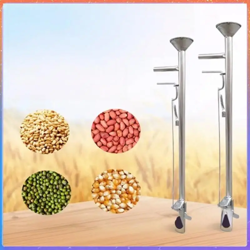 Stainless Steel Vegetable Planting Tool Labor Saving High Efficiency Seed Planter for Beginner Home Gardening Use