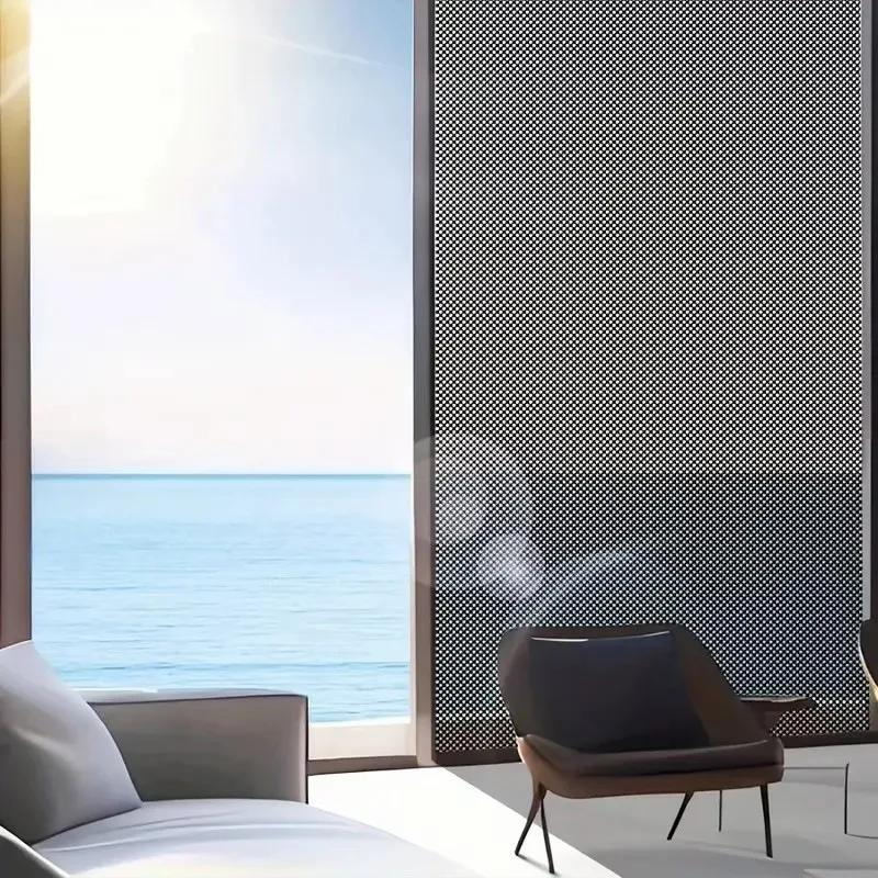 Black Self-adhesive Paper Living Room Bathroom Window Glass Anti Peeping Sticker Heat-insulating and Translucent Wallpaper