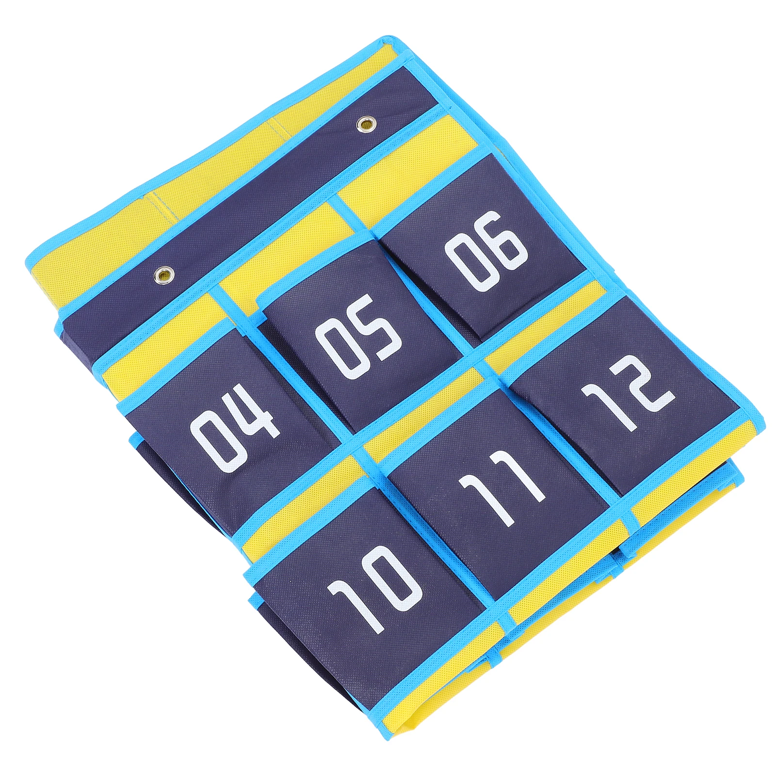 

Wall Hanging Storage Pouch Numbered Pocket Chart Classroom Organizer Cloth Iron Clear Printing Multiple Pockets Store