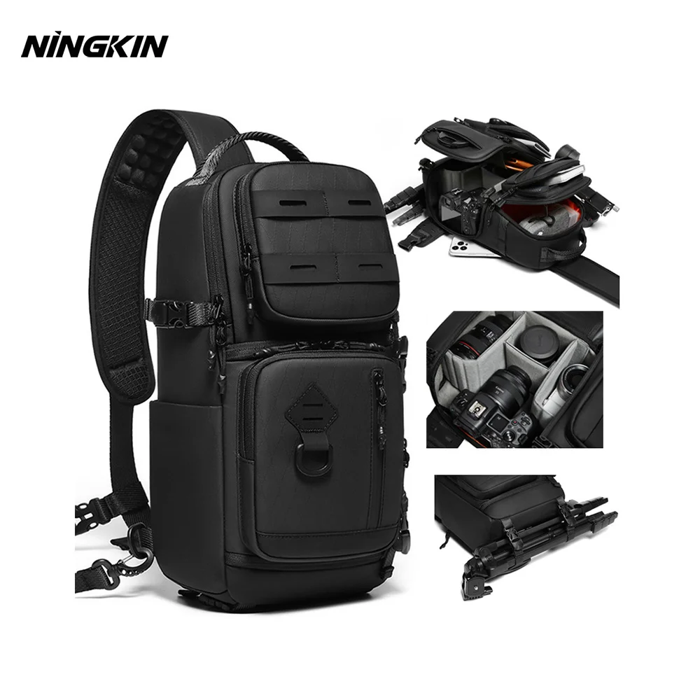 NINGKIN Camera bag, one shoulder photography bag, professional digital storage bag, portable micro single bag, crossbody bag