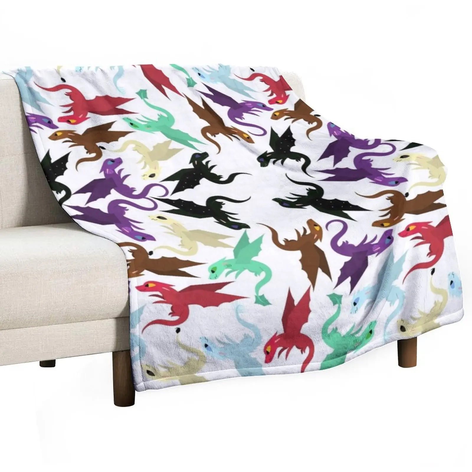 Wings of fire Pyrrhia pattern Throw Blanket Soft Big sofa bed Blankets For Bed Blankets