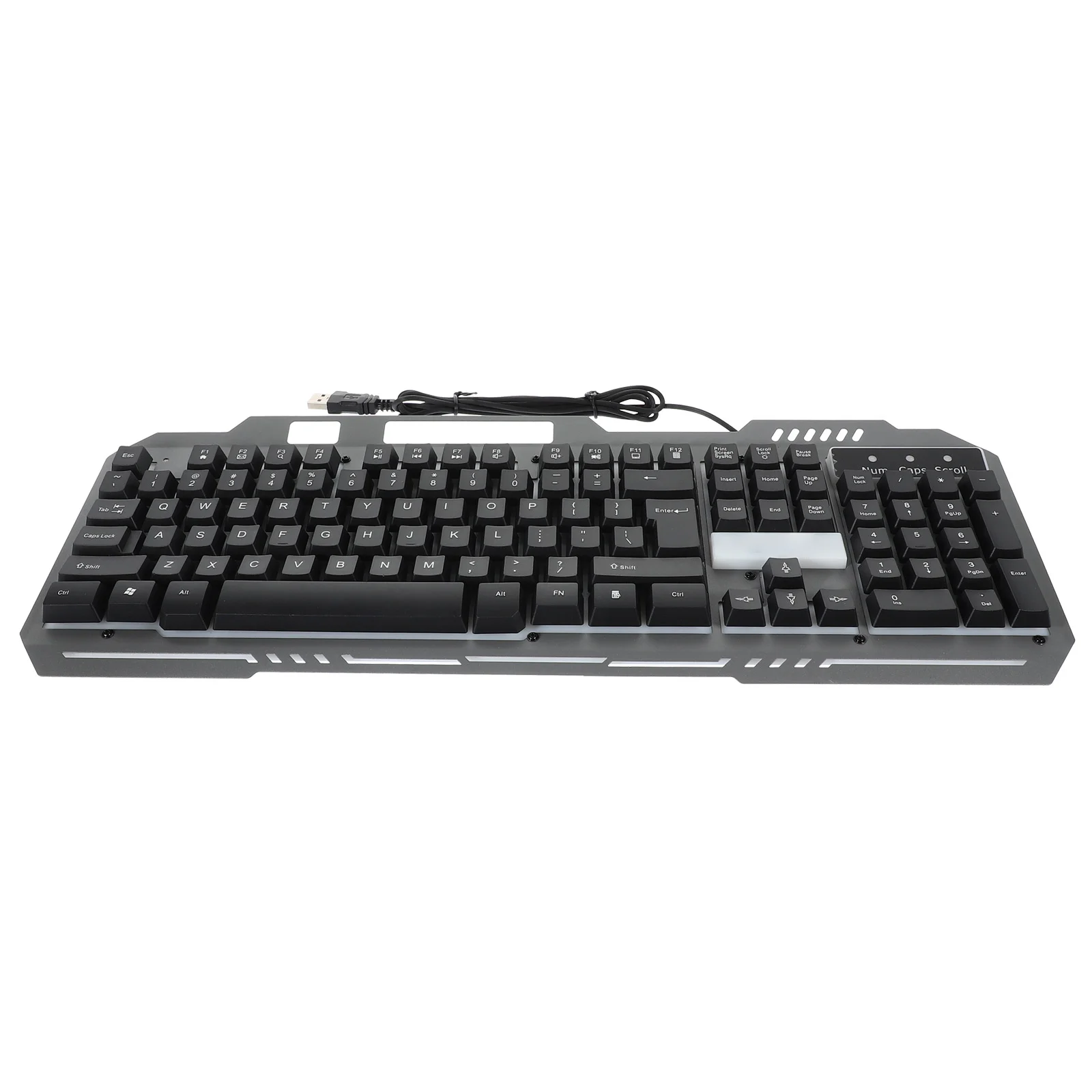 

1Pcs Light-Emitting Gaming Keyboard USB Black ABS Ergonomic Waterproof Computer Electronic Keyboard Stable Non-Slip Office